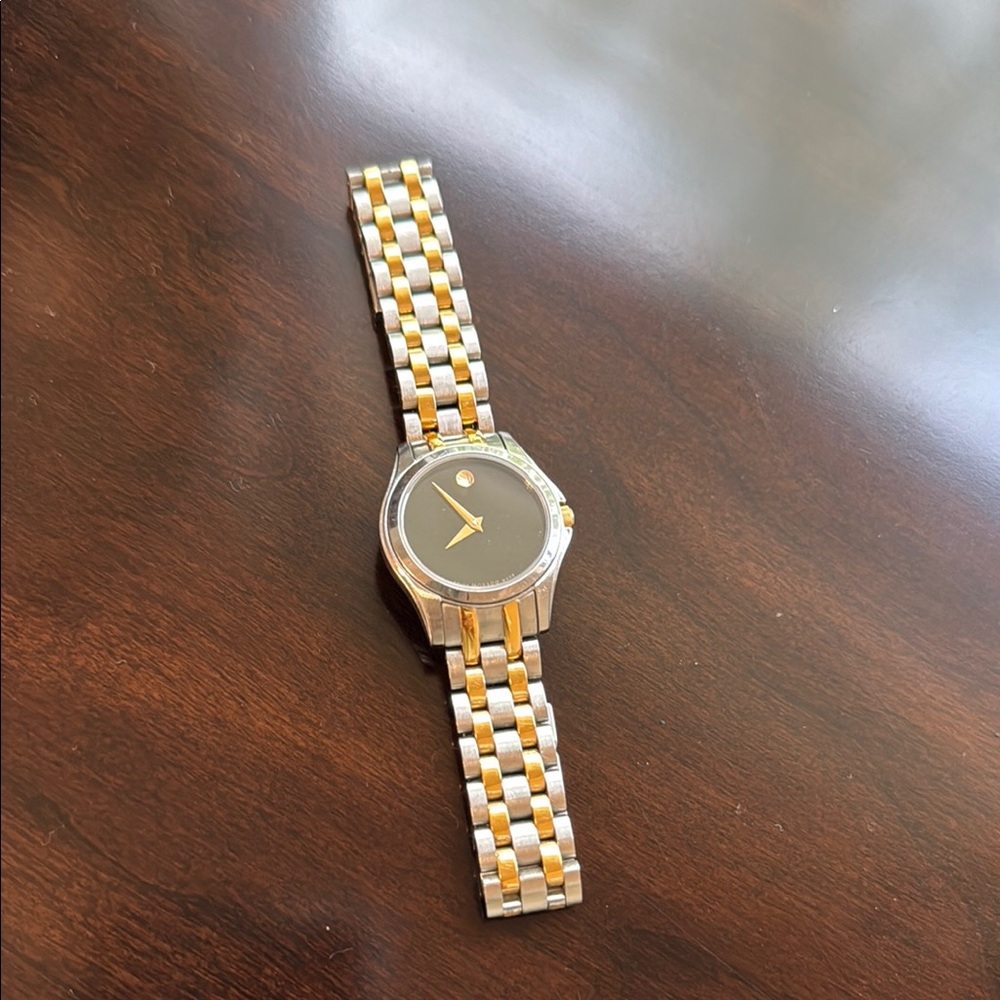 Movado Gold and Silver Watch